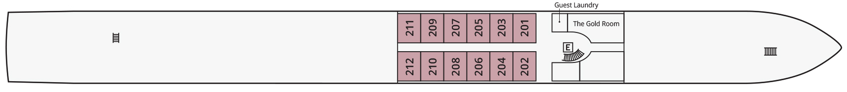 Danae Deck plan on S.S. Emilie