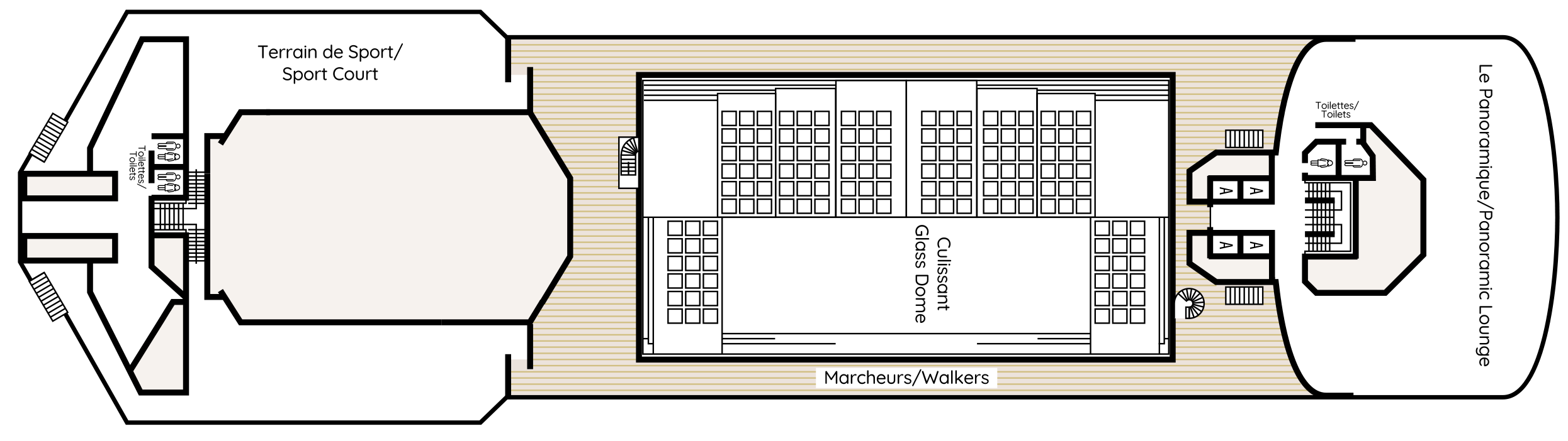 Horizon Deck plan on Renaissance