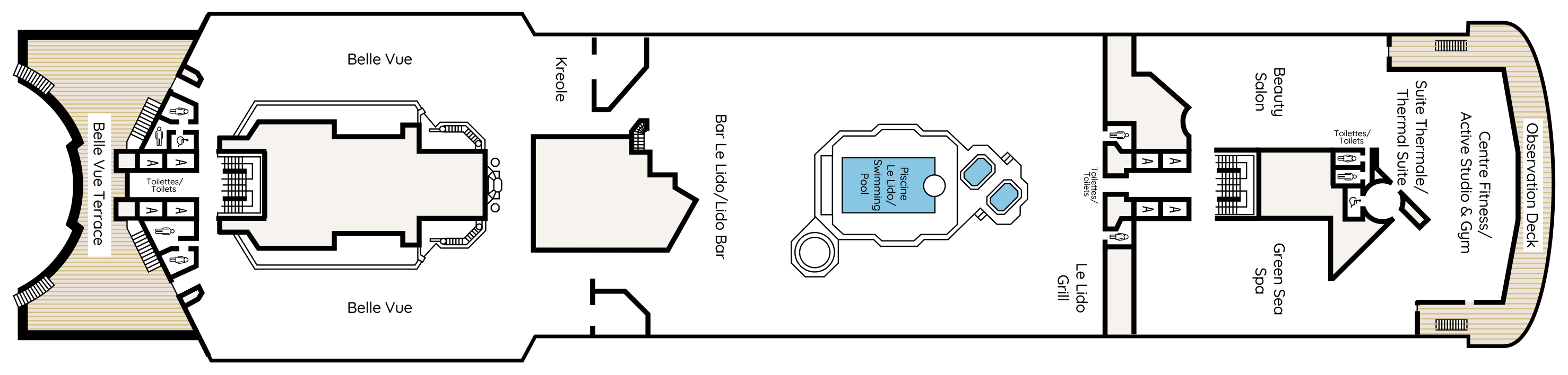 Lido Deck plan on Renaissance
