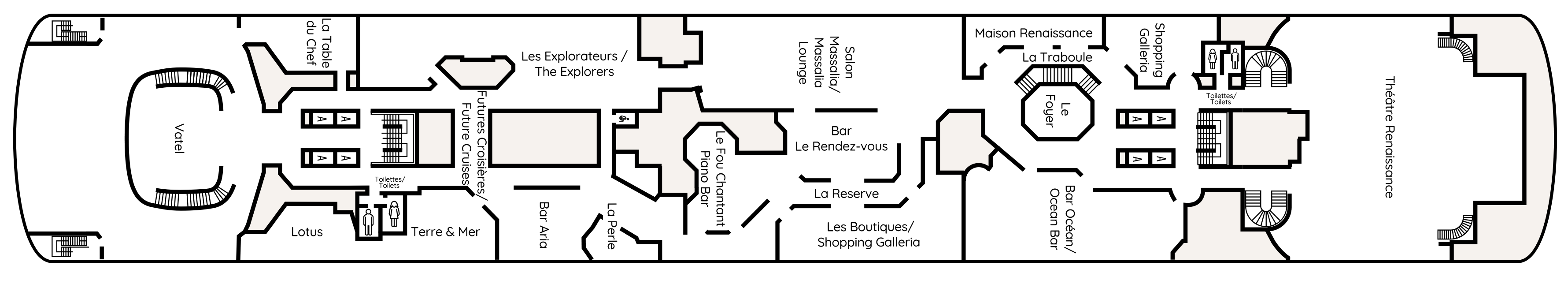 Main Deck plan on Renaissance