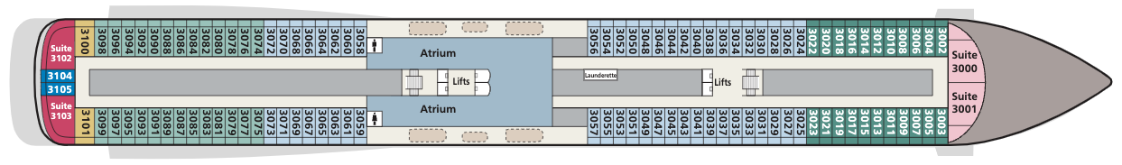 Deck 3 plan on Viking Astrea