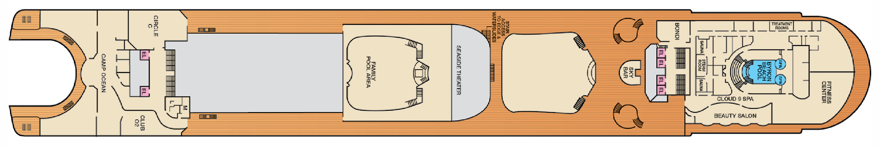 Deck 15 plan on Carnival Encounter