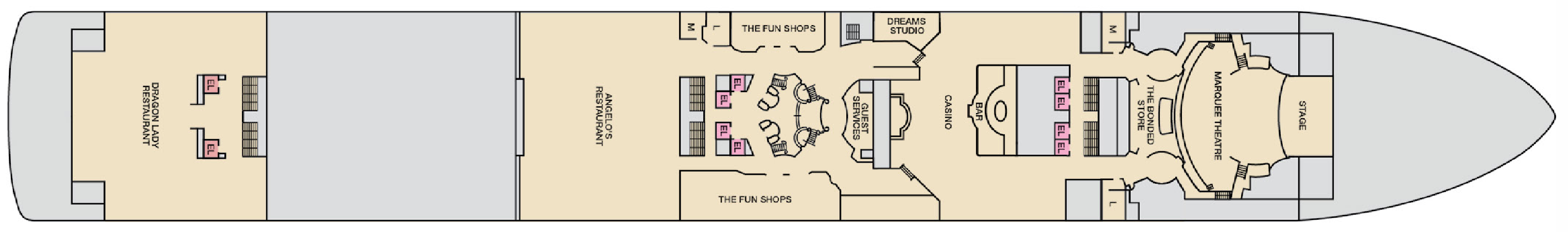 Deck 6 plan on Carnival Encounter