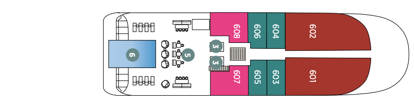 Pool Deck plan on Emerald Raiya