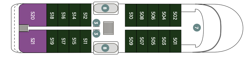 Panorama Deck plan on Emerald Xara