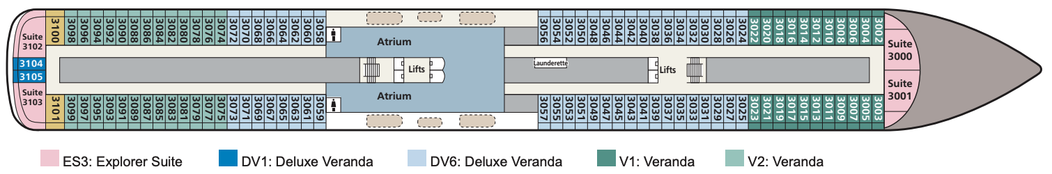 Deck 3 plan on Viking Lyra