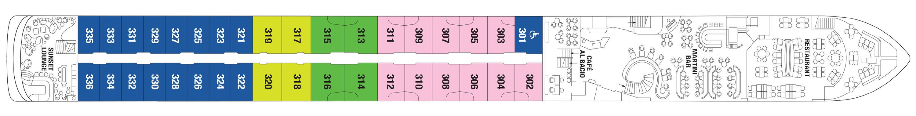 Deck 3 plan on Celebrity Compass