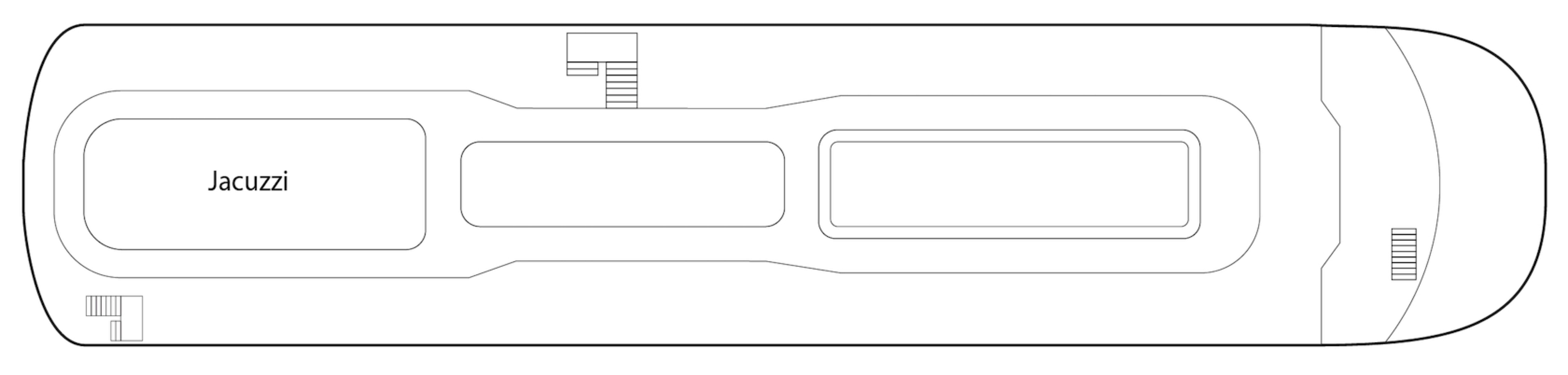 Sun Deck plan on Riviera Alba