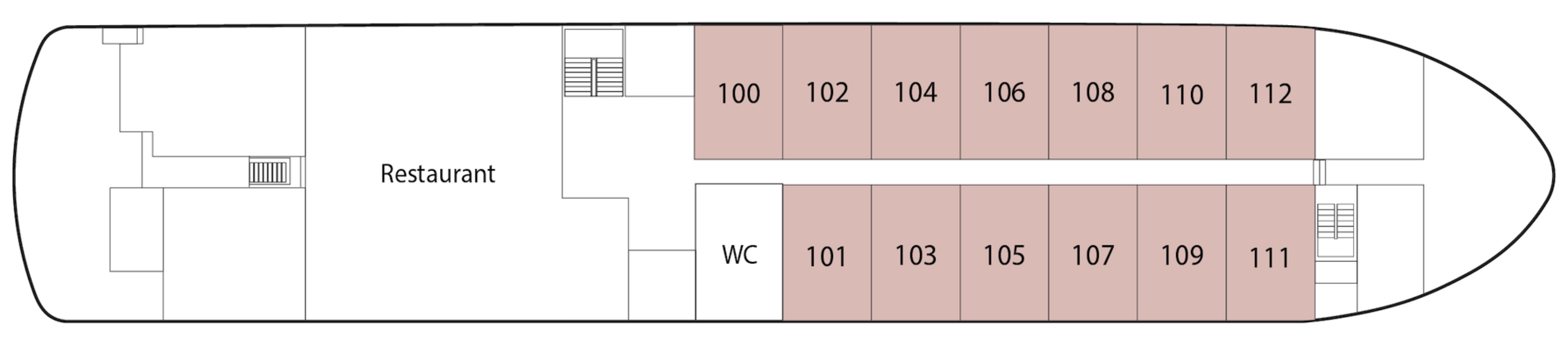 Main Deck plan on Riviera Alba