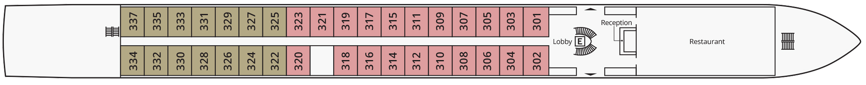 Athene Deck plan on S.S. Marlene