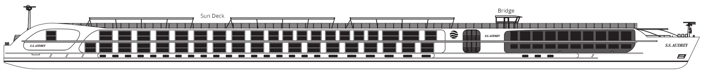 Sun Deck plan on S.S. Audrey