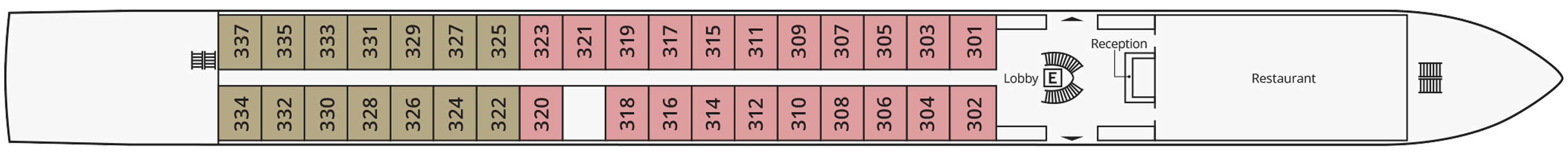 Athene Deck plan on S.S. Audrey