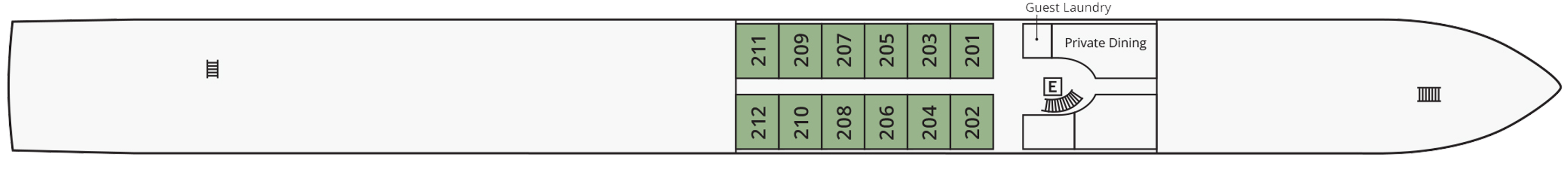 Danae Deck plan on S.S. Audrey