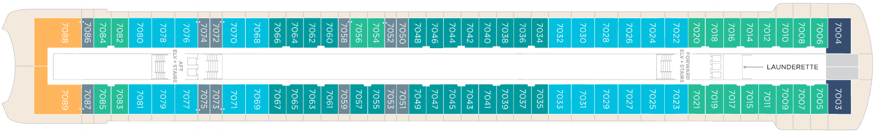 Deck 7 plan on Crystal Grace