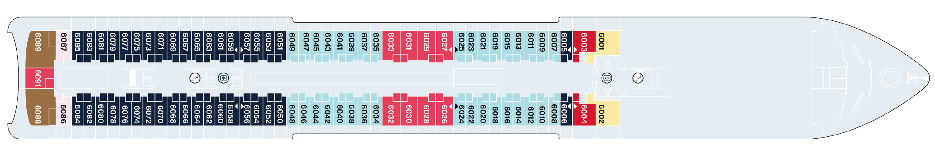 Deck 6 plan on EXPLORA IV