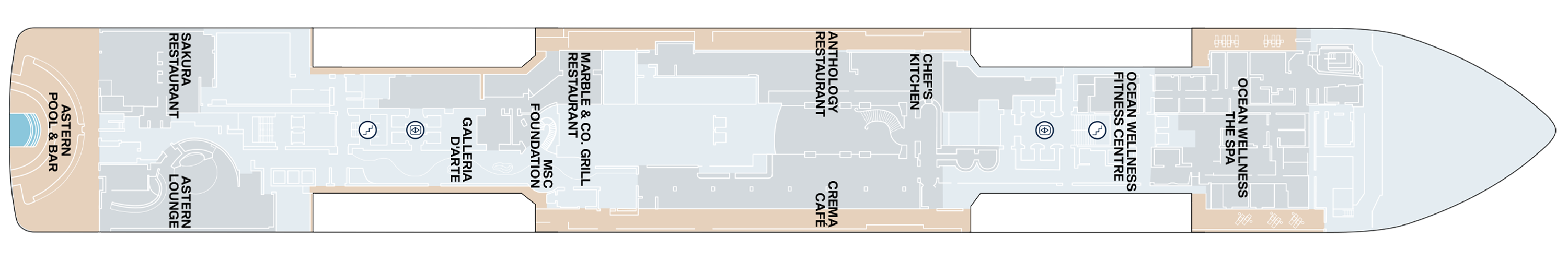 Deck 5 plan on EXPLORA IV