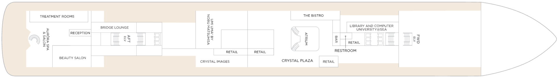 Deck 5 plan on Crystal Grace