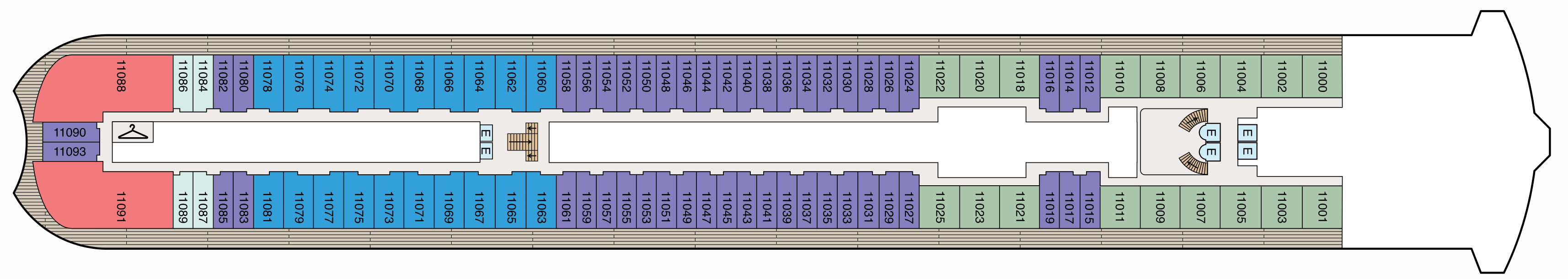 Deck 11 plan on Oceania Sonata