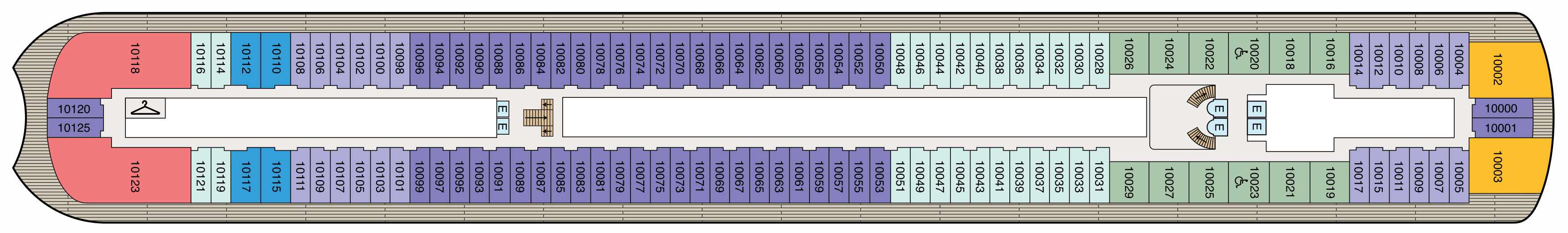 Deck 10 plan on Oceania Sonata