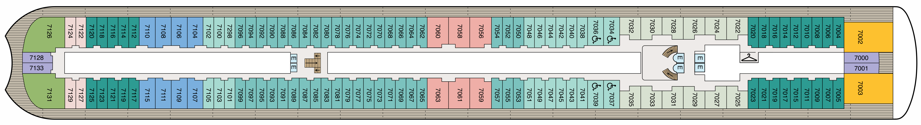 Deck 7 plan on Oceania Sonata