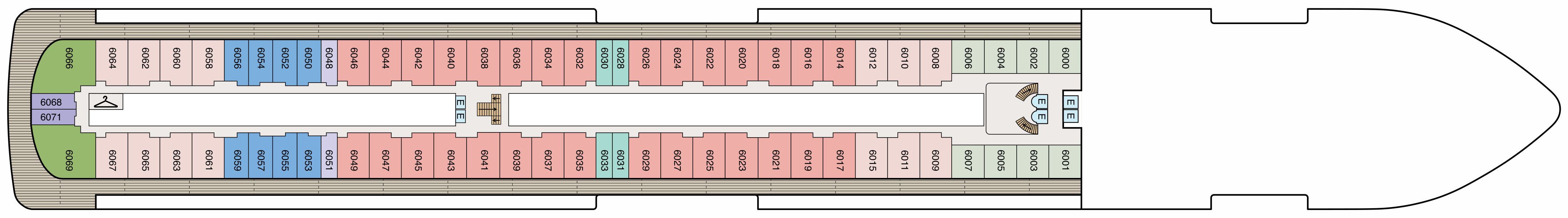 Deck 6 plan on Oceania Sonata