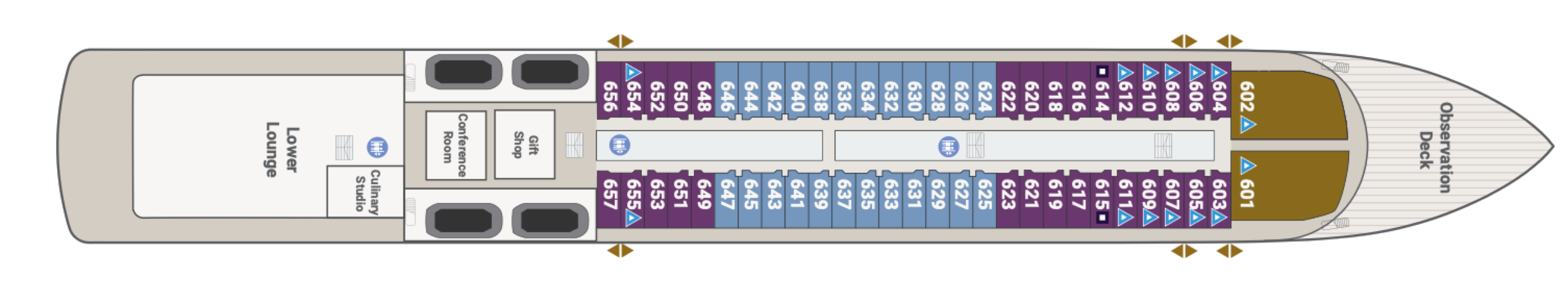 Deck 6 plan on Atlas Adventurer