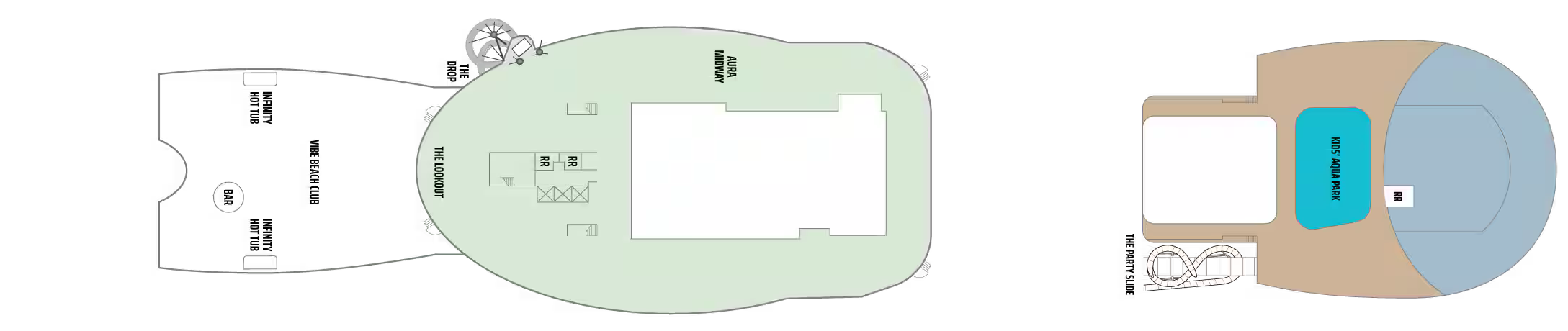 Deck 18 plan on Norwegian Aura