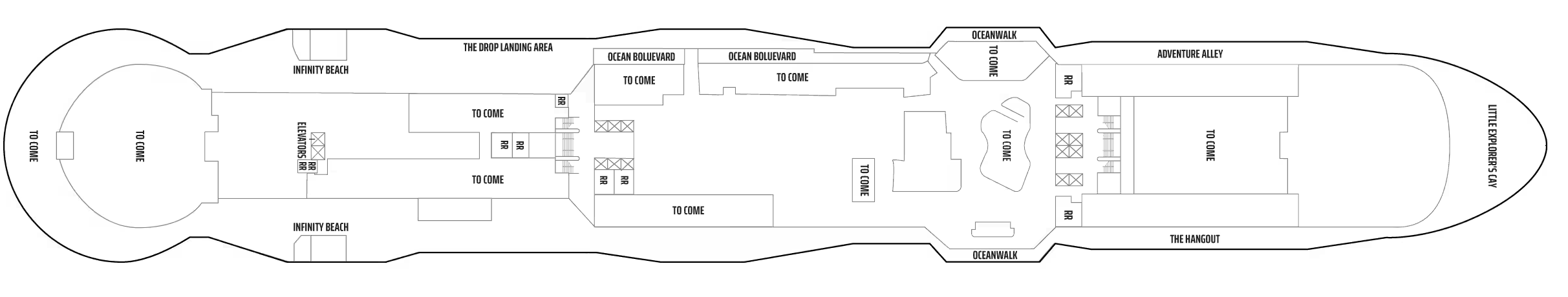 Deck 8 plan on Norwegian Aura