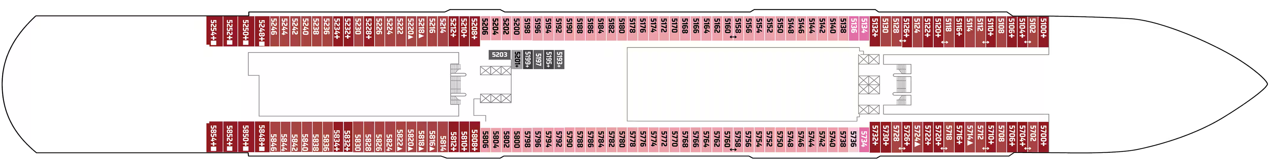 Deck 5 plan on Norwegian Aura