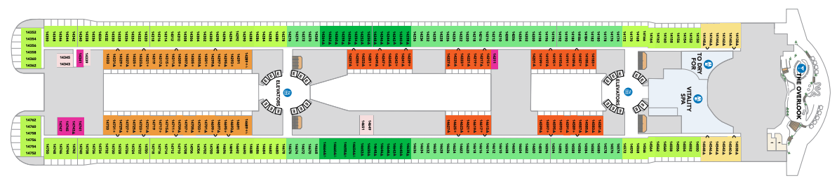 Deck 14 plan on Hero of the Seas