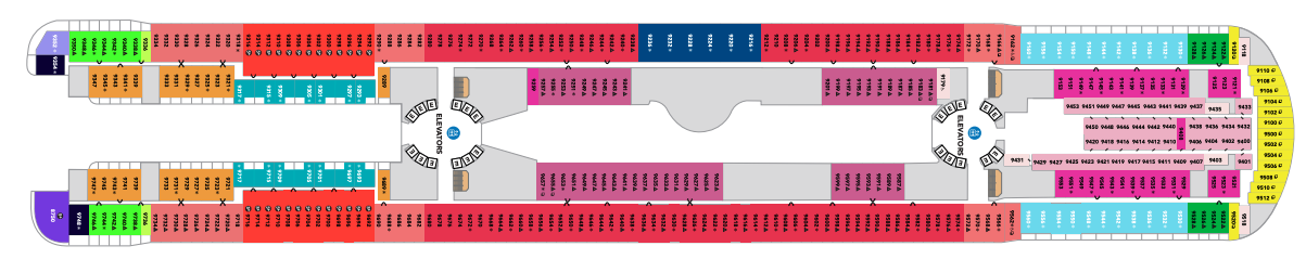 Deck 9 plan on Hero of the Seas