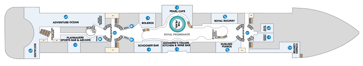 Deck 6 plan on Hero of the Seas