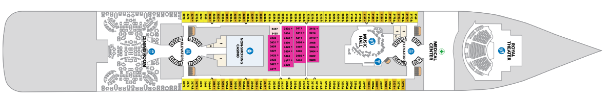 Deck 3 plan on Hero of the Seas