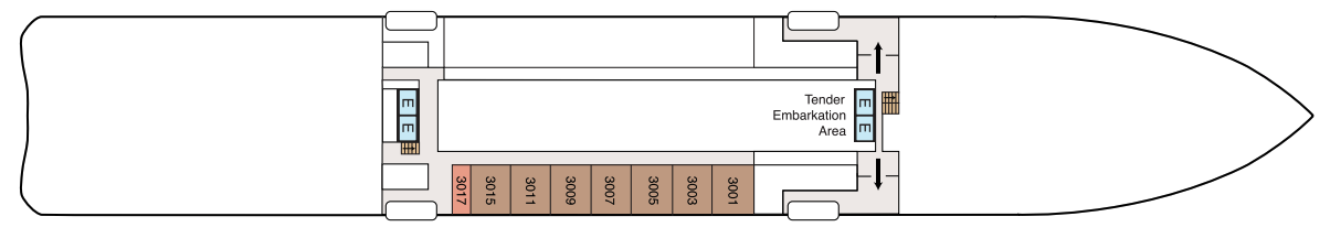Deck 3 plan on Oceania Aurelia