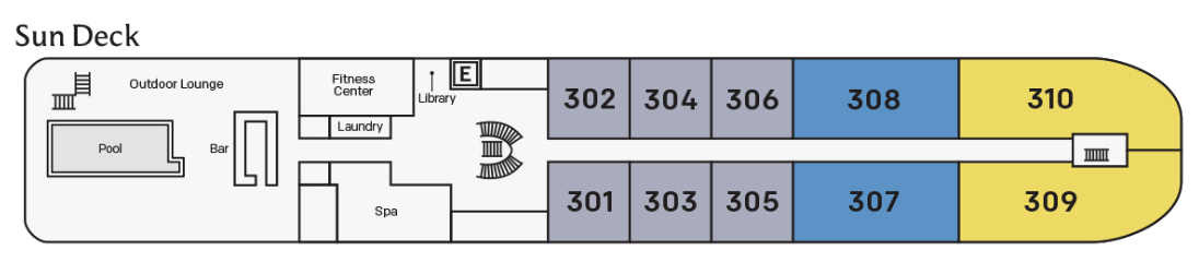 Sun Deck plan on Mekong Mystique