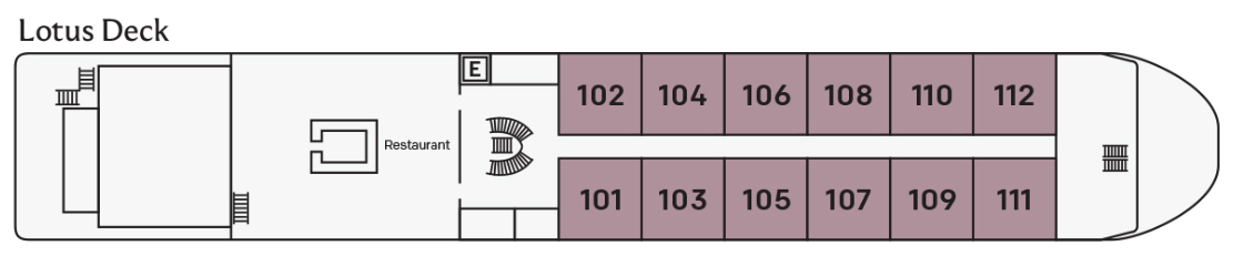 Lotus Deck plan on Mekong Mystique