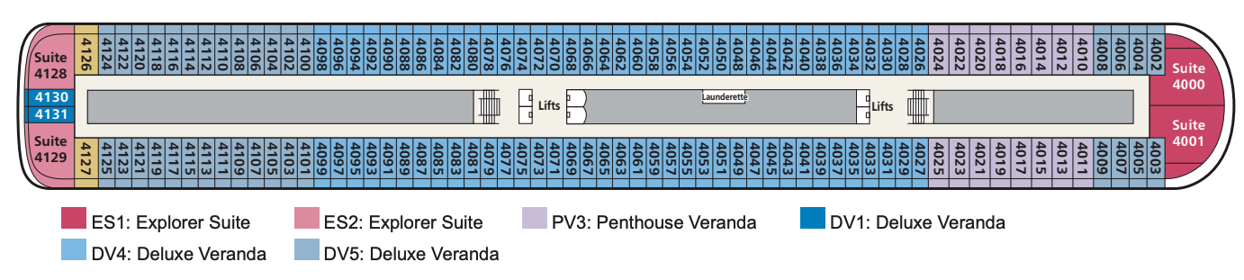 Deck 4 plan on Viking Leda