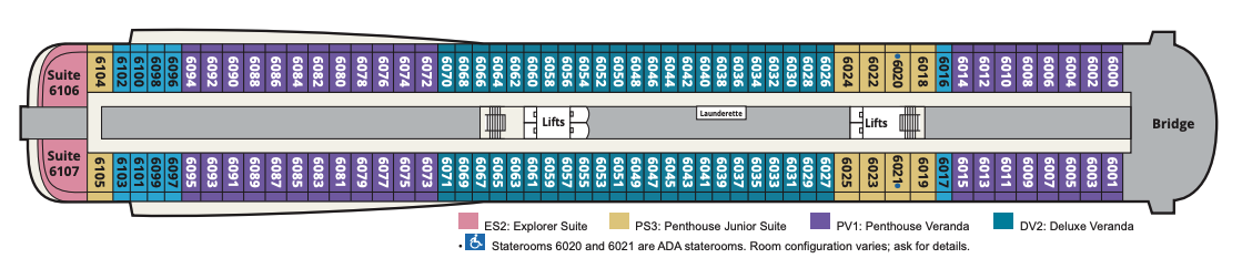 Deck 6 plan on Viking Vega
