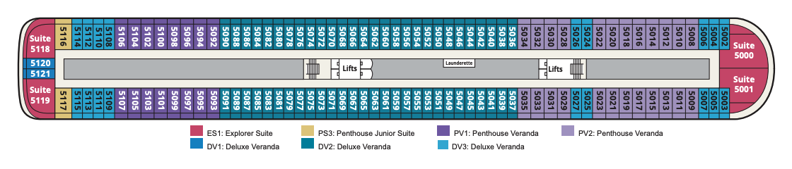Deck 5 plan on Viking Vega