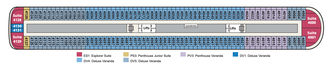 Deck 4 plan on Viking Vega