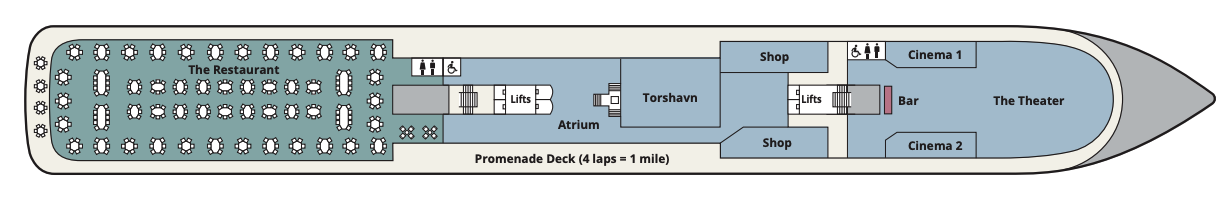 Deck 2 plan on Viking Vega