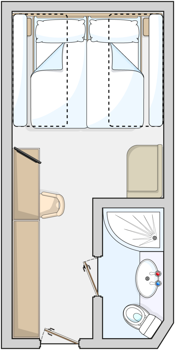 Single Inside floor plan on Marella Discovery