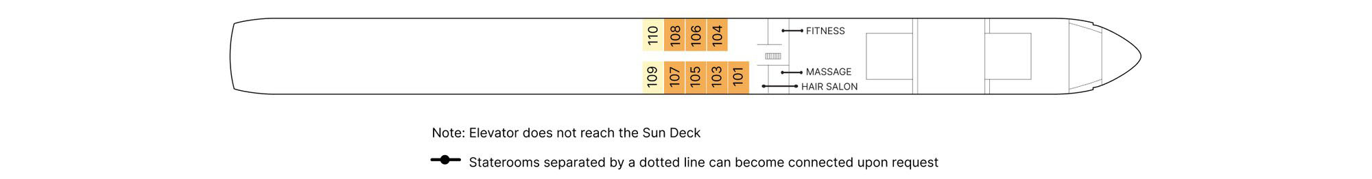 Piano Deck plan on AmaKristina