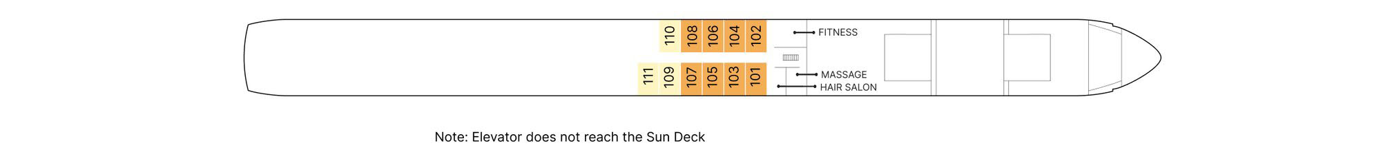 Piano Deck plan on AmaMora