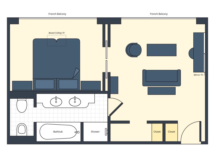 Grand Suite floor plan on S.S. Emilie