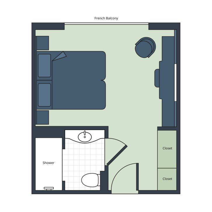 French Balcony  floor plan on S.S. Emilie