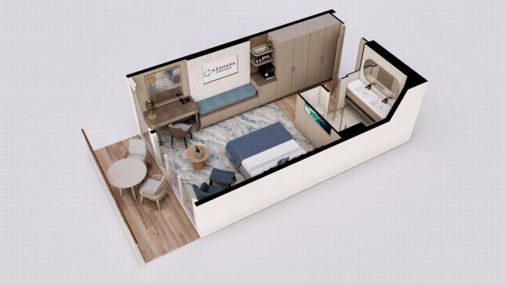 Grandview Suite floor plan on Azamara Quest