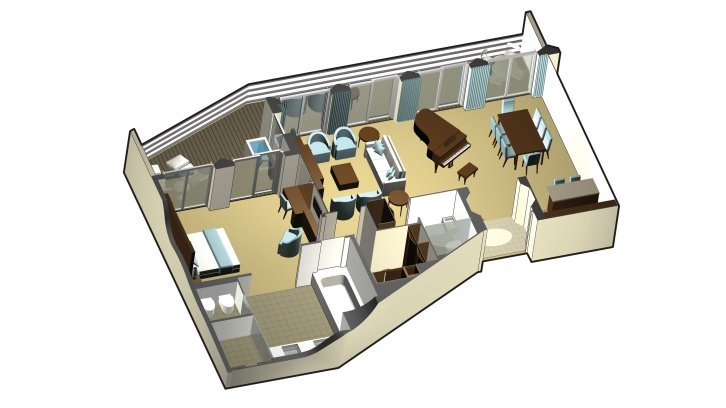 Horizon Suite floor plan on Celebrity Eclipse