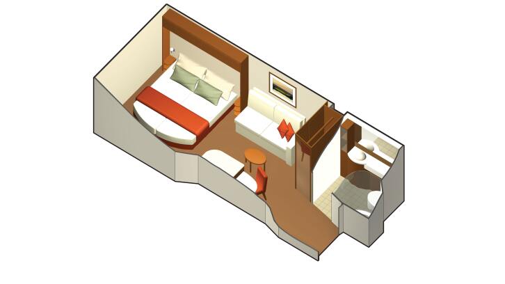 Inside Stateroom Guarantee floor plan on Celebrity Equinox