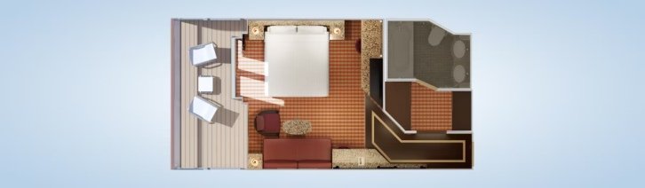 Cloud 9 Spa Suite floor plan on Carnival Luminosa